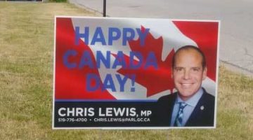 Chris Lewis MP Canada Day Lawn Signs