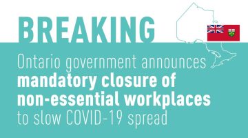 Mandatory Closure of Non-Essential Workplaces in Ontario