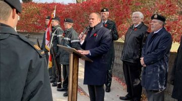 Laying the Wreath in Belle River