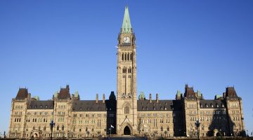 5994395 - front view of the canadian parliament building , with nobody showing